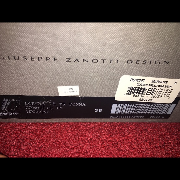 🔥Giuseppe Zanotti Black Metallic Wedge Sneaker - Picture 7 of 7